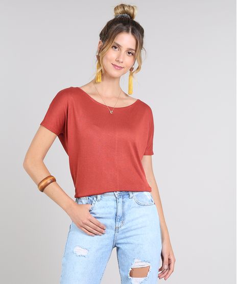 Blusa-Feminina-Basica-Ampla-Manga-Curta-Decote-Redondo-Cobre-9582004-Cobre_1