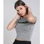 Blusa-Feminina-Cropped--Drama-Queen--Manga-Curta-Cinza-Mescla-9583685-Cinza_Mescla_1