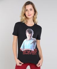 Blusa-Feminina-Stranger-Things-Eleven-Manga-Curta-Decote-Redondo-Preto-9627789-Preto_1