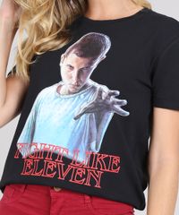 Blusa-Feminina-Stranger-Things-Eleven-Manga-Curta-Decote-Redondo-Preto-9627789-Preto_4