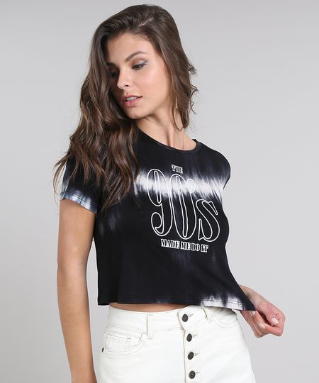 Blusa-Feminina-Cropped--90-s--Estampada-Tie-Dye-Manga-Curta-Preta-9617704-Preto_1