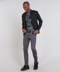 Camiseta-Masculina-Slim-Fit-Estampada-de-Bandana-Manga-Curta-Gola-Careca-Preta-9662885-Preto_3