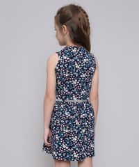 Vestido-Infantil-Estampado-Floral-com-Cinto-Metalizado-Azul-Marinho-9318140-Azul_Marinho_2