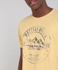 Camiseta-Masculina--Western-Dream--Manga-Curta-Gola-Careca-Mostarda-9529641-Mostarda_4