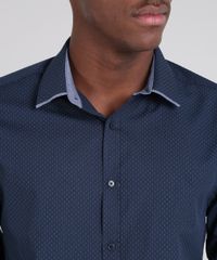 Camisa-Masculina-Slim-Estampada-de-Poa-Manga-Longa-Azul-Marinho-9508847-Azul_Marinho_4