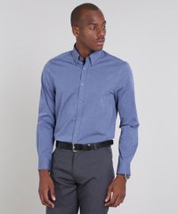 Camisa-Masculina-Comfort-Maquinetada-Estampada-de-Poa-Manga-Longa-Azul-9430712-Azul_5
