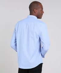 Camisa-Masculina-Comfort-Estampada-Mini-Print-Xadrez-com-Bolso-Manga-Longa-Azul-Claro-9515009-Azul_Claro_2