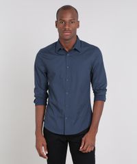 Camisa-Masculina-Slim-Estampada-de-Poa-Manga-Longa-Azul-Marinho-9523395-Azul_Marinho_1