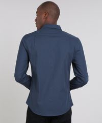 Camisa-Masculina-Slim-Estampada-de-Poa-Manga-Longa-Azul-Marinho-9523395-Azul_Marinho_2