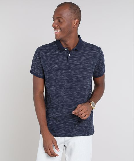 Polo-Masculina-Basica-Mescla-em-Piquet-Manga-Curta-Azul-Marinho-9604210-Azul_Marinho_1