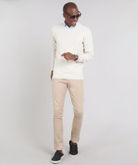 Sueter-Masculino-em-Trico-Bege-Claro-9520468-Bege_Claro_3