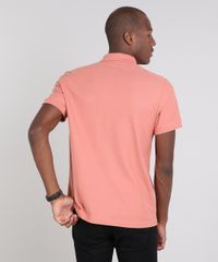 Polo-Masculina-em-Piquet-com-Patch-Manga-Curta-Coral-9659546-Coral_2