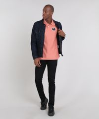 Polo-Masculina-em-Piquet-com-Patch-Manga-Curta-Coral-9659546-Coral_3