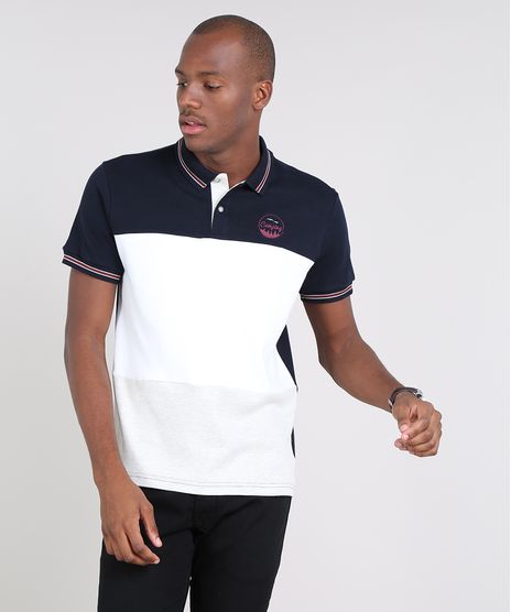 Polo-Masculina-com-Recorte-e-Bordado-Manga-Curta-Azul-Marinho-9527594-Azul_Marinho_1