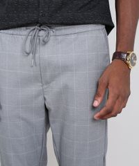 Calca-Masculina-Estampada-Quadriculada-Chino-Slim-Cropped-Quadriculado-Cinza-Mescla-9638428-Cinza_Mescla_2