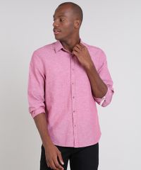 Camisa-Masculina-Comfort-com-Linho-Manga-Longa-Vinho-9523409-Vinho_1