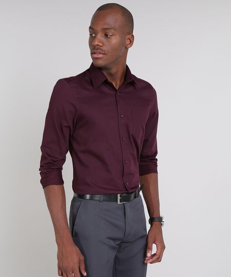 Camisa-Masculina-Comfort-Listrada-com-Bolso-Manga-Longa-Vinho-9465656-Vinho_1 Camisa-Masculina-Comfort-Listrada-com-Bolso-Manga-Longa-Vinho-9465656-Vinho_1