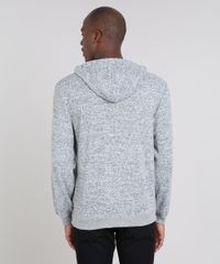 Blusao-Masculino-em-Trico-com-Bolso-e-Capuz--Cinza-Mescla-Claro-9450629-Cinza_Mescla_Claro_2