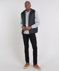 Blusao-Masculino-em-Trico-com-Bolso-e-Capuz--Cinza-Mescla-Claro-9450629-Cinza_Mescla_Claro_3