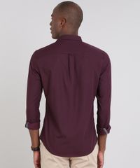 Camisa-Masculina-Slim-Estampada-Manga-Longa-Vinho-9523392-Vinho_2
