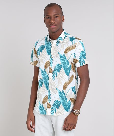Camisa-Masculina-Comfort-Estampada-de-Folhagem-Manga-Curta-Off-White-9523411-Off_White_1