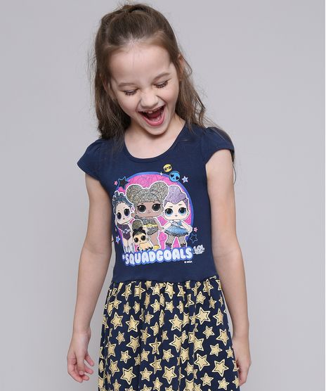 Vestido-Infantil-LOL-Surprise-com-Glitter-Manga-Curta-Azul-Marinho-9585666-Azul_Marinho_1