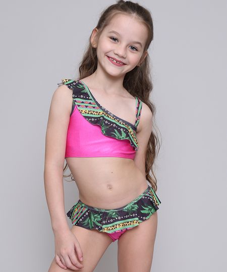 Biquini-Infantil-Estampado-com-Babado-e-Protecao-UV50--Pink-9522709-Pink_1