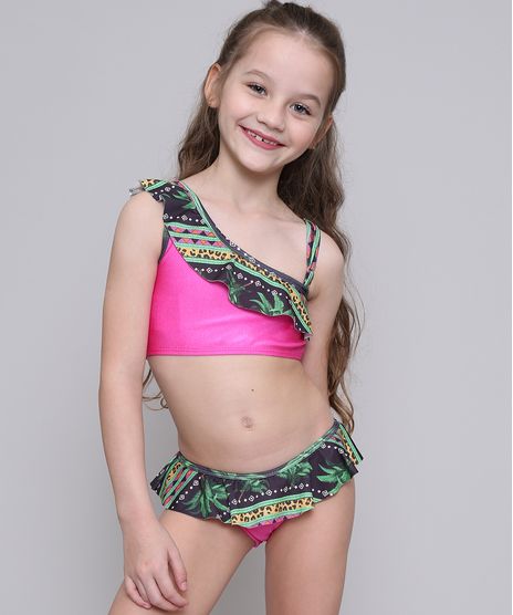 Biquini-Infantil-Estampado-com-Babado-e-Protecao-UV50--Pink-9522709-Pink_1