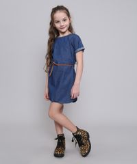 Vestido-Jeans-Infantil-com-Cinto-Manga-Curta-Azul-Medio-9554916-Azul_Medio_3