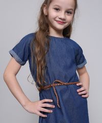 Vestido-Jeans-Infantil-com-Cinto-Manga-Curta-Azul-Medio-9554916-Azul_Medio_4