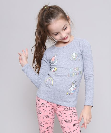 Blusa-Infantil-com-Estampas-e-Glitter-Manga-Longa-Cinza-Mescla-9545324-Cinza_Mescla_1