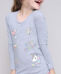 Blusa-Infantil-com-Estampas-e-Glitter-Manga-Longa-Cinza-Mescla-9545324-Cinza_Mescla_4