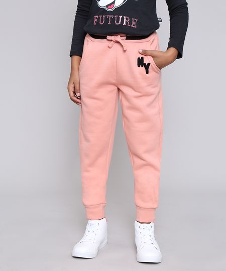 Calca-Infantil--NY--em-Moletom-Coral-9347381-Coral_1