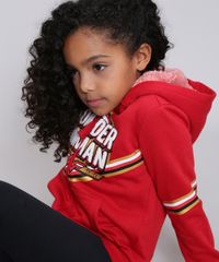 Blusao-Infantil-Mulher-Maravilha-em-Moletom-com-Pelo-no-Capuz-Vermelho-9362180-Vermelho_4