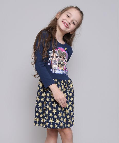 Vestido-Infantil-LOL-Surprise-com-Glitter-Manga-Longa-Azul-Marinho-9585665-Azul_Marinho_1