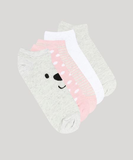 Kit-de-5-Meias-Femininas-Ursinho-Multicor-9601340-Multicor_1