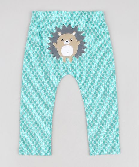 Calca-Infantil-Porco-Espinho-Estampada-Verde-9584549-Verde_1