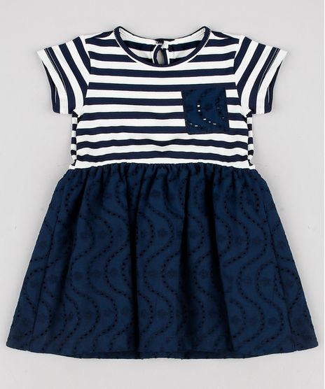 Vestido-Infantil-Listrado-com-Laco-Manga-Curta-Azul-Marinho-9623067-Azul_Marinho_1