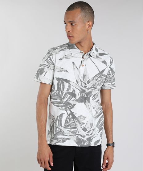 Polo-Masculina-em-Piquet-Estampada-Tropical-Manga-Curta-Off-White-9268550-Off_White_1