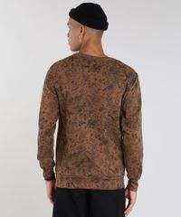 Blusao-Masculino-Estampado-Floral-em-Moletom-Gola-Careca-Marrom-9486892-Marrom_2