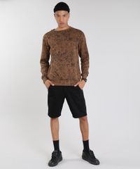 Blusao-Masculino-Estampado-Floral-em-Moletom-Gola-Careca-Marrom-9486892-Marrom_3