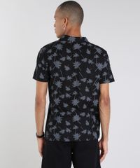 Polo-Masculina-em-Piquet-Estampada-Coqueiros-Manga-Curta-Preta-9268549-Preto_2