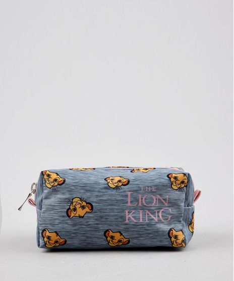 Necessaire-Feminina-O-Rei-Leao-Estampado-Cinza-Mescla-Claro-9643012-Cinza_Mescla_Claro_1