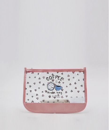 Necessaire-Feminina-Estampada--Coffee-is-Like-a-Hug--Transparente-9654121-Transparente_1