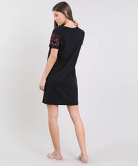 Camisola-Feminina-Stranger-Things-Manga-Curta-Preto-9638677-Preto_2