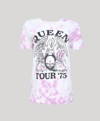 T-Shirt-Feminina-de-Banda-Mindset-Queen-Tie-Dye-Manga-Curta-Decote-Redondo-Off-White-9638052-Off_White_5