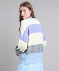Sueter-Feminino-Mindset-Amplo-Listrado-em-Trico-Amarelo-Claro-9674892-Amarelo_Claro_2