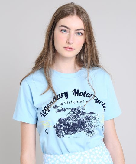 T-Shirt-Feminina-Mindset--Legendary-Motorcycles--Manga-Curta-Decote-Redondo-Azul-Claro-9683293-Azul_Claro_1 T-Shirt-Feminina-Mindset--Legendary-Motorcycles--Manga-Curta-Decote-Redondo-Azul-Claro-9683293-Azul_Claro_1