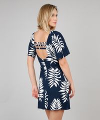 Vestido-Feminino-Curto-Estampado-de-Folhagem-com-Tiras-Manga-Curta-Azul-Marinho-9540267-Azul_Marinho_2