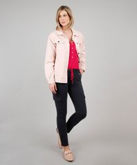 Blusa-Feminina-com-Botoes-e-Cordao-Manga-Curta-Decote-V-Rosa-9627762-Rosa_3